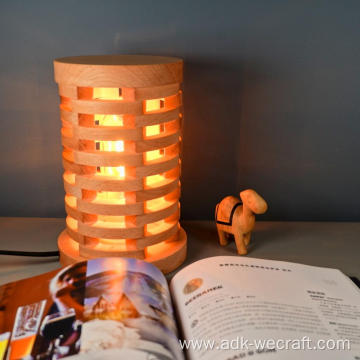 Multi-Layer Bedside Dimmable Wooden Table Lamp